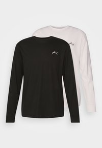 Pier One 2 PACK - Nachtwäsche Shirt - white/black
