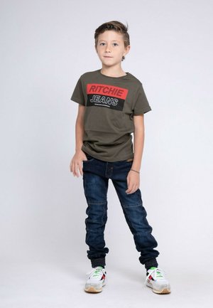 Ritchie Jeans JADAMIX-J - T-shirt imprimé - kaki