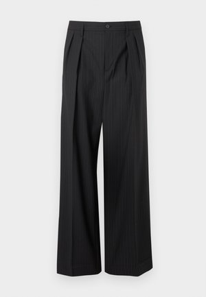 MILO PINSTRIPE - Stoffhose - black
