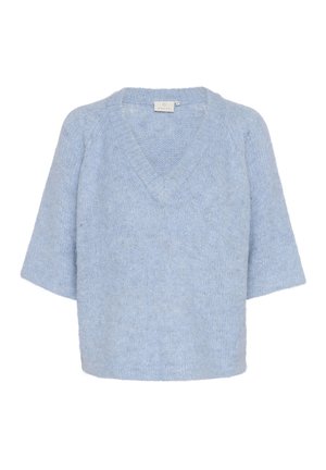 Kaffe KAEMILIE V-NECK - Strickpullover - soft chambray