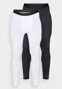 FULL LENGTH LEGGINGS 2 PACK - Tamprės - black/white