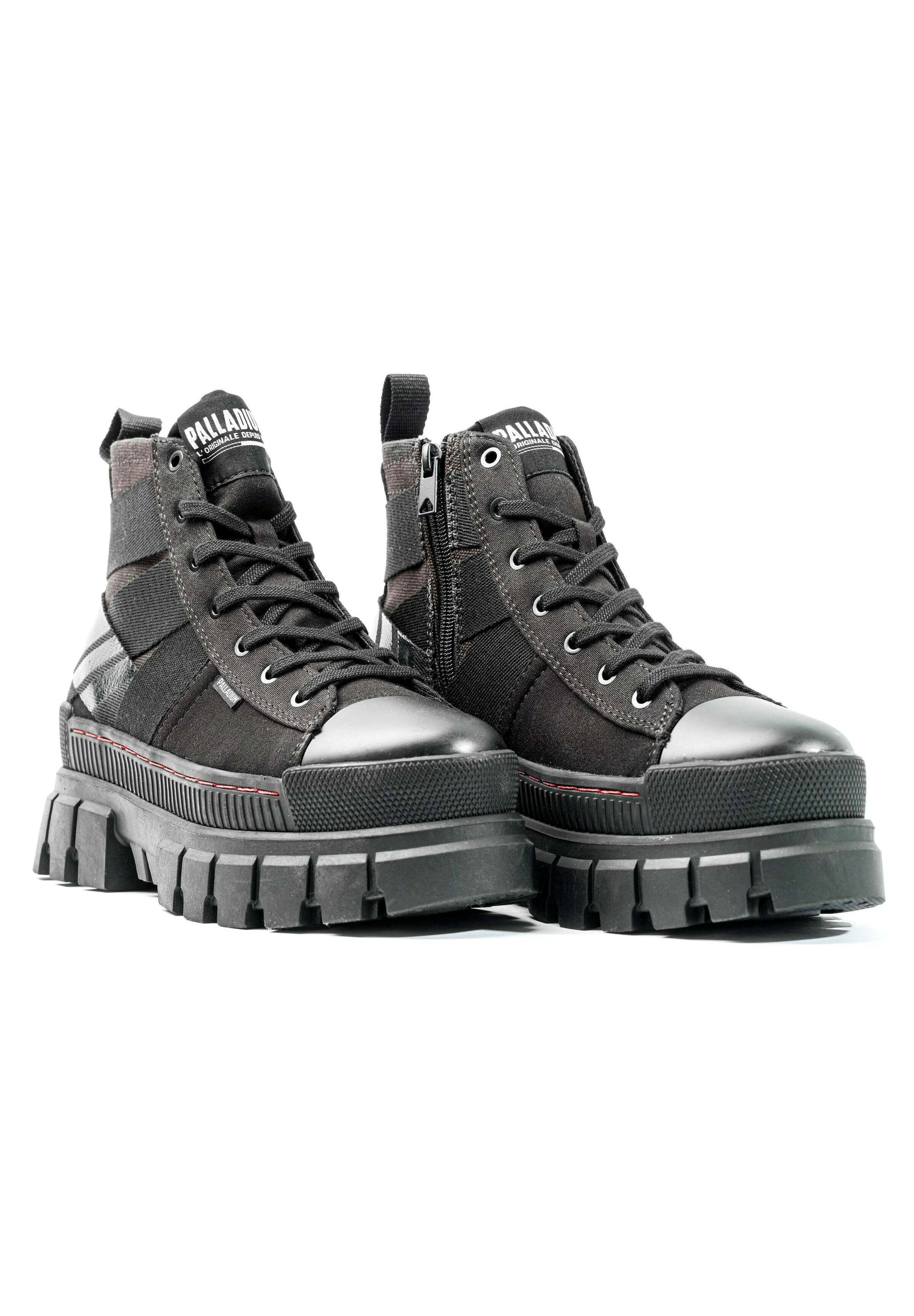 Palladium REVOLT HI ARMY - Platform ankle boots - black - Zalando