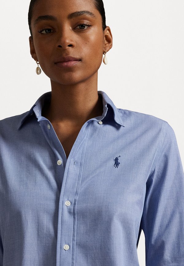 STRETCH SLIM FIT COTTON SHIRT - Button-down blouse - dark royal3