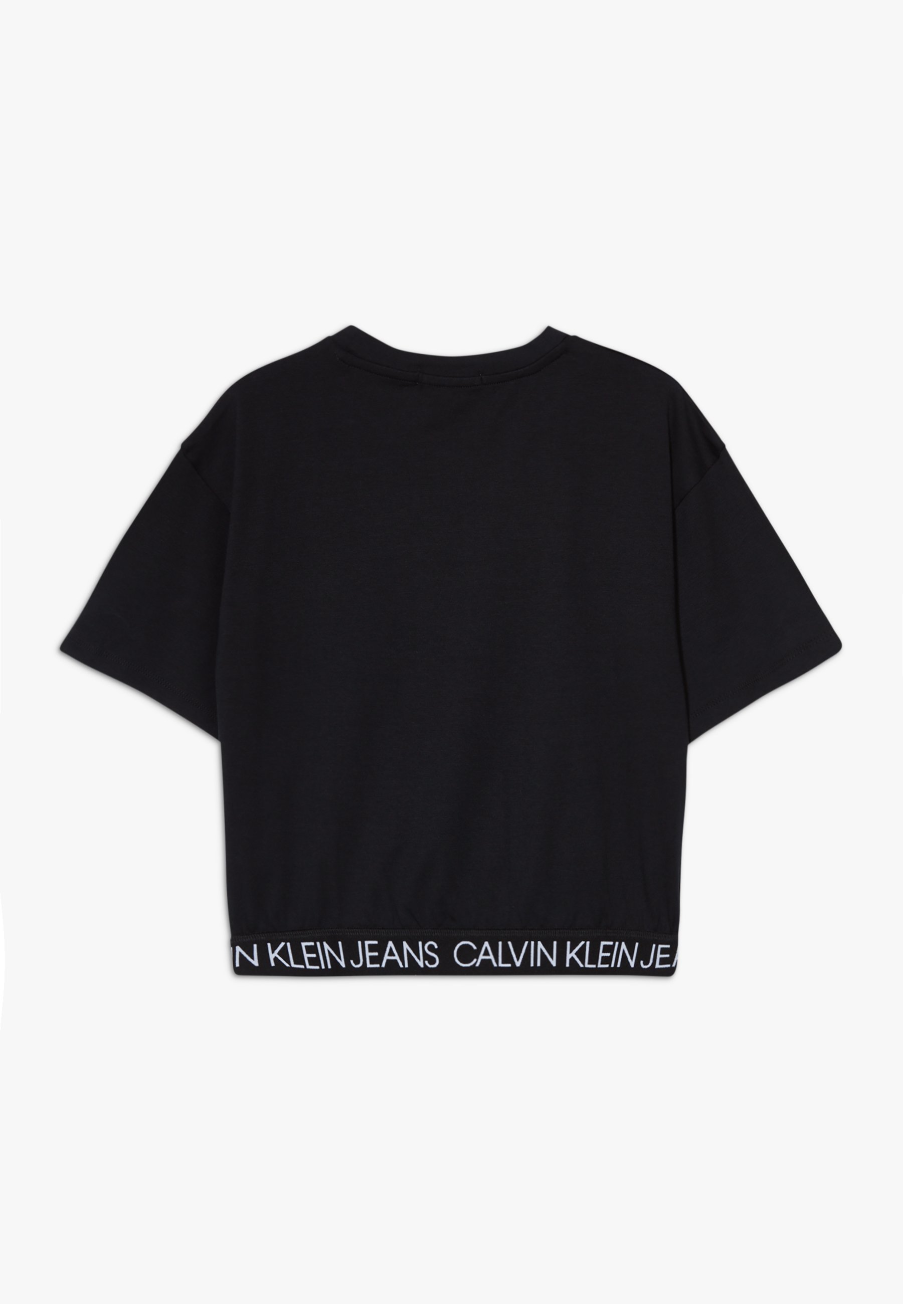 Calvin Klein Jeans LOGO WAISTBAND CROPPED - Basic T-shirt - black -  Zalando.ie