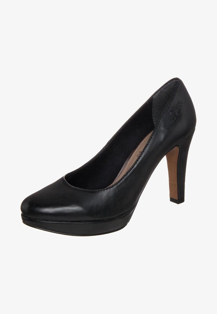s.Oliver Escarpins à talons hauts - black