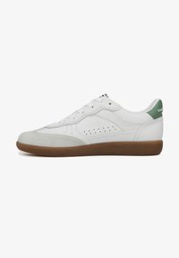 Geselecteerd, run white green garden suede