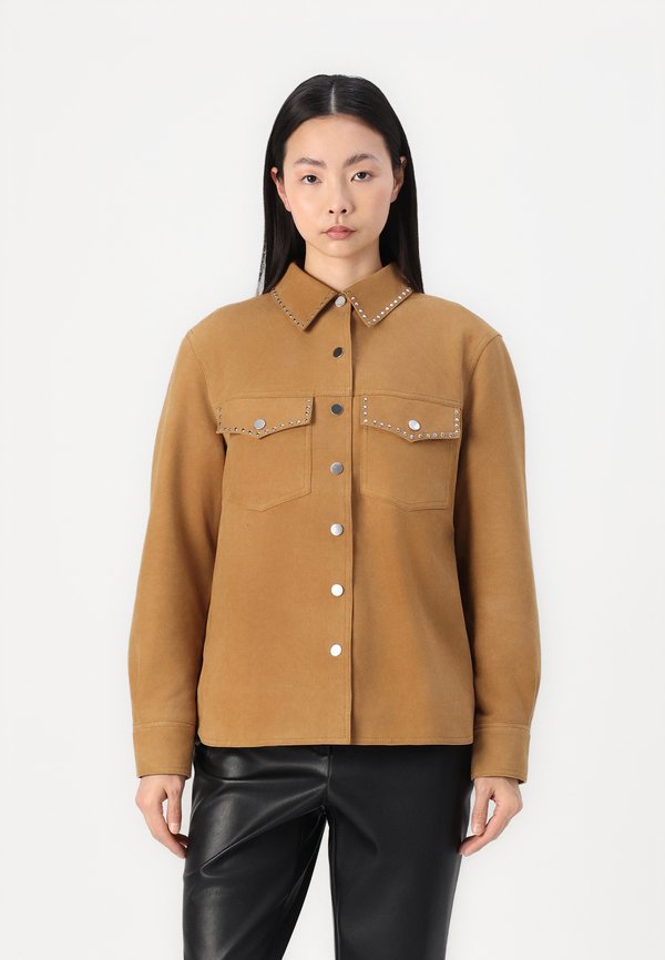 YASISABEL SHIRT - Lederjacke - apple cinnamon