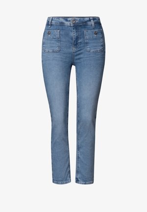 Street One, STRAIGHT LEG JEANS MIT AUFGESETZTEN TASCHEN - Jean slim - medium blue random wash