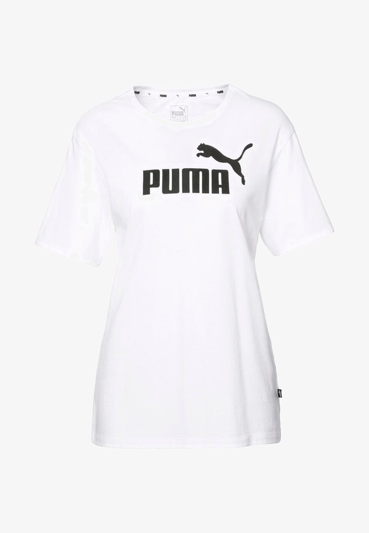 Puma Damen Boyfriend Logo Frauen Print T Shirt White Zalando Co Uk