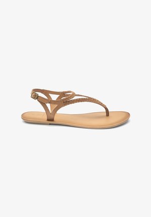 Next FOREVER COMFORT PLAIT TOE POST - T-rihmaga sandaalid - tan brown