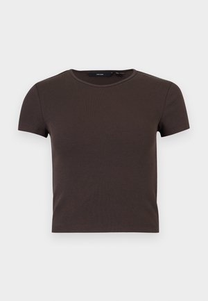 Vero Moda, VMCHLOE SHORT - T-shirt basique - chocolate torte
