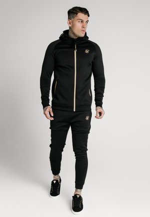 ZIP THROUGH - Vest - black/gold