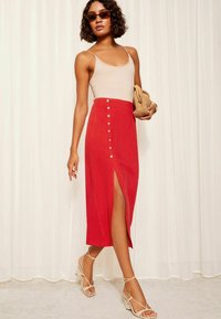 Friends Like These BUTTON DETAIL - Gonna a tubino - rust red