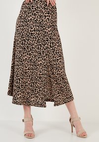LELA MIDI - Trapecinis sijonas - leopard