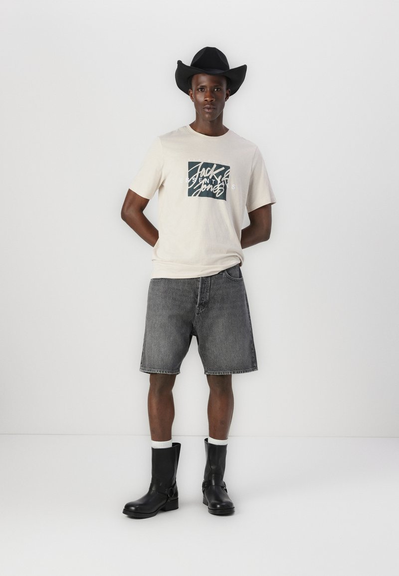Jack & Jones - JJCOLTON TEE CREW NECK 5 PACK - Print T-shirt - sky captain pack\sky \white\iceberg\moonbeam\black, Enlarge