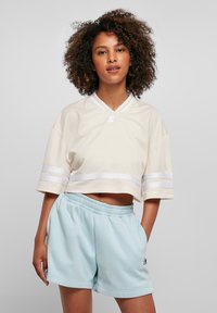 CROPPED  - T-shirt print - palewhite/white