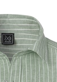 john devin LANGARM - Hemd - grün weiß gestreift