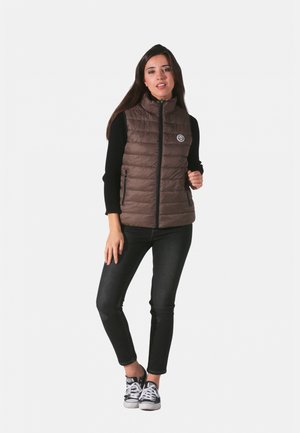 WAXX REVERSIBLE SANS BLOOM - Veste sans manches - noir mat taupe
