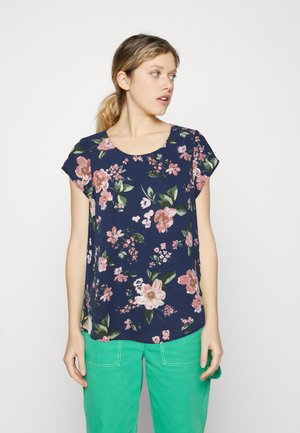 Vero Moda VMSAKI ZIP - Μπλουζάκι με στάμπα - navy blazer