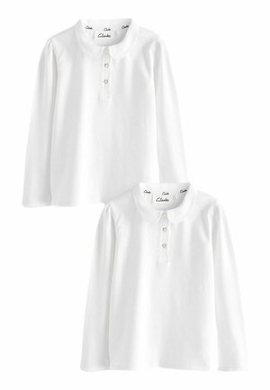 LONG SLEEVE 2 PACK REGULAR FIT - Bluză polo - white