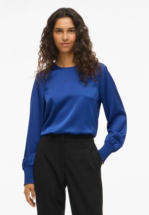 MIT LANGEN ÄRMELN VIELLETTE RUNDHALS - Blouse - mazarine blue