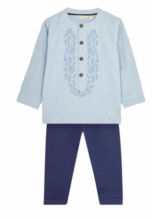 2-PIECE EMBROIDERED GRANDAD SET- REGULAR FIT - Kalhoty - blue