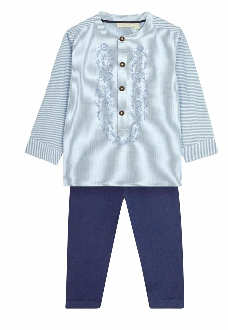 JoJo Maman Bébé 2-PIECE EMBROIDERED GRANDAD SET- REGULAR FIT - Kelnės - blue