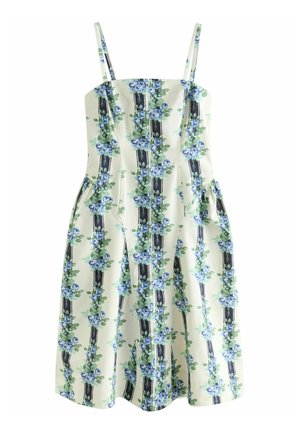 REGULAR FIT - STRAPPY MIDI - Denim dress - garden stripe