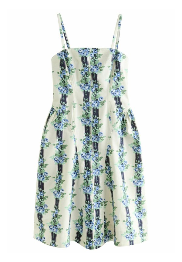 REGULAR FIT - STRAPPY MIDI - Jeanskleid - garden stripe