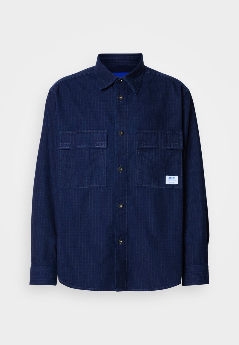 HUGO Overhemd donkerblauw