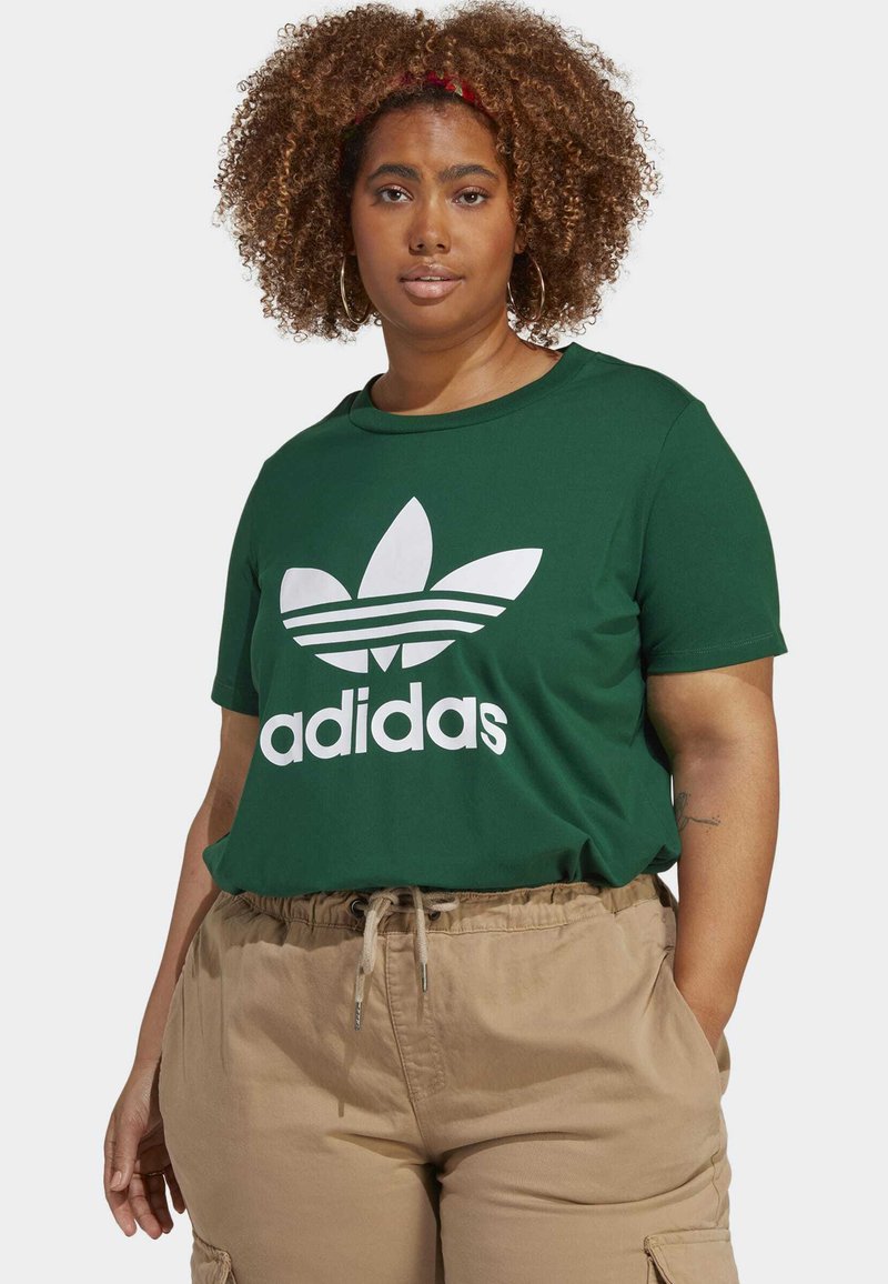 adidas Originals TREFOIL TEE Print Tshirt dark green/green
