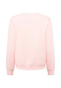 Rosa Sweatshirt mit Rundhalsausschnitt, langen Ärmeln sowie gerippten Bündchen und Saum, aus weichem Stoff mit glatter Textur gefertigt.
