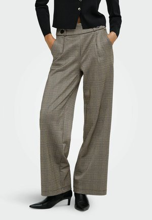 JDY, JDYGEGGO MIA LONG CHECK PANT JRS NOOS - Housut - sandshell