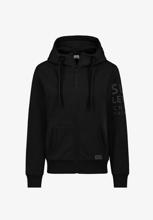 Sublevel, SUBLEVEL SWEATJACKE MIT ÄRMELPRINT - Zip-up sweatshirt - black