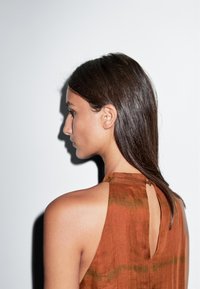 Massimo Dutti STRIPED  - Maxi dress - orange