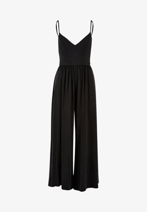 Mustad mustükk, millel on õhukesed rihmad, V-kujuline kaelus, keha ümber tihe ja laiad, voolavad põlved. Valmistatud siledast kangast, millel on vabalt langev lõige.