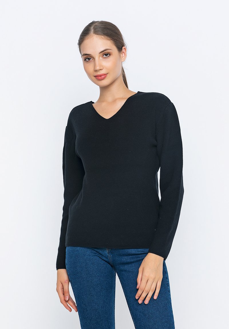 Damen Strickjacken | Giorgio Di Mare Strickpullover black/schwarz - FI02371 Damen Strickjacken | Giorgio Di Mare Strickpullover black/schwarz - FI02371