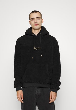 SMALL SIGNATURE TEDDY HOODIE UNISEX - Hoodie - black