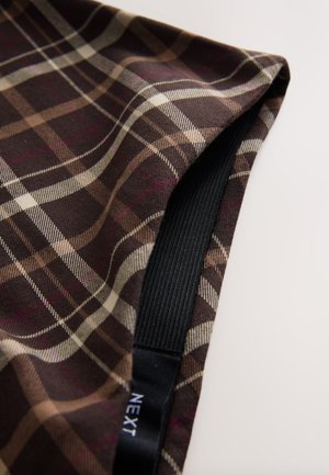 Next REGULAR FIT - CHECKED MIDI  - A-lõikeline seelik - chocolate brown