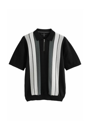 Next REGULAR FIT  STRIPE  - Pólóing - black