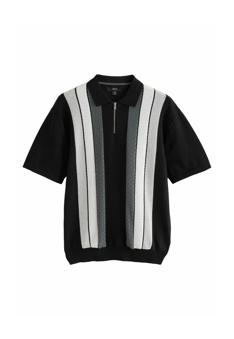 Next REGULAR FIT STRIPE - Poloshirts - black