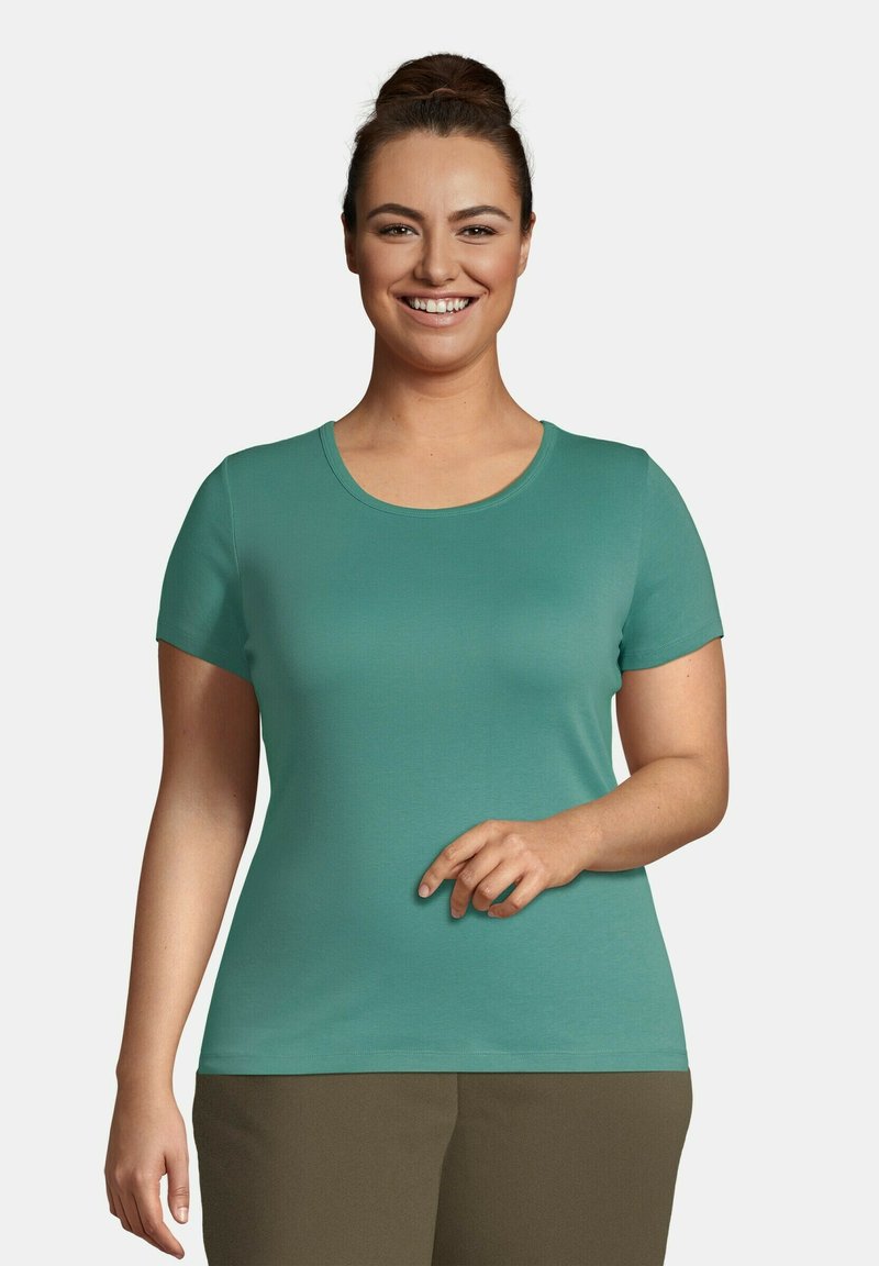 LANDS' END Tshirt basic teal shadow/blauw Zalando.be