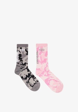 Bershka, PACK OF 2 PRINTED SOCKS - Socken - black