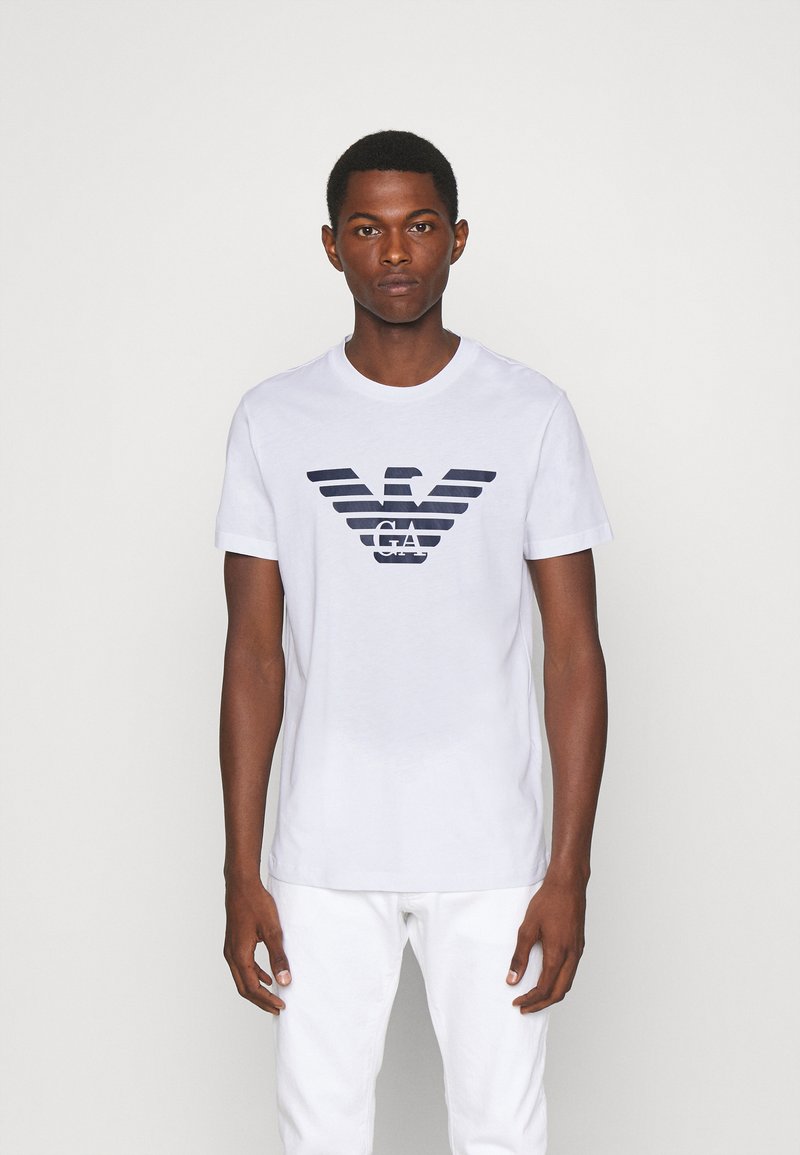 Emporio Armani - T-shirt con stampa - bianco, Ingrandire