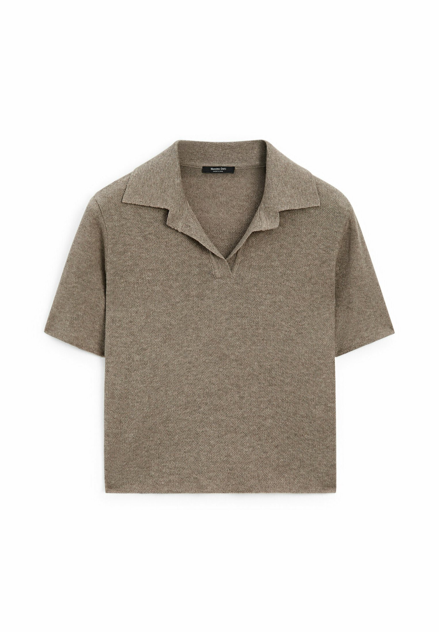 ★Massimo Dutti★ Short sleeve linen blend polo shirt Slim fit faded 100% linen shirt · Faded Blue, Burgundy, Sand