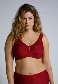 Ulla Popken Podprsenka s kosticemi - dark red