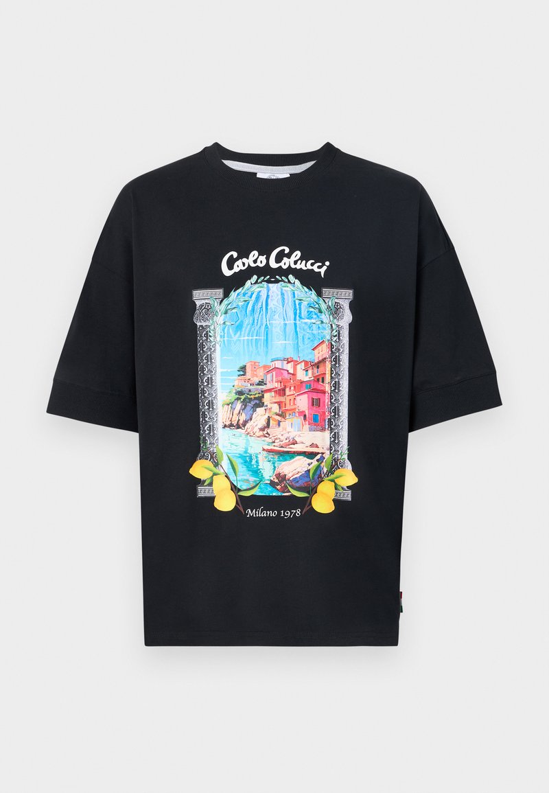 carlo colucci T-shirt print zwart