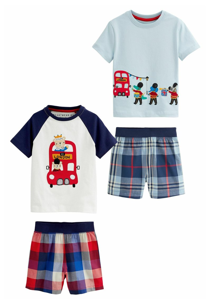 Next 2 PACK SHORT PYJAMAS - Nachtwäsche Set - red/blue london bus ...
