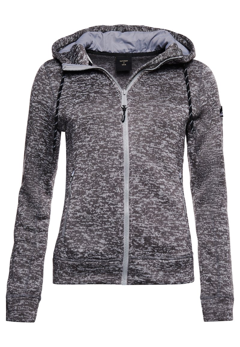 Superdry STORM HERITAGE - Zip-up sweatshirt - mid grey marl/grey -  Zalando.de