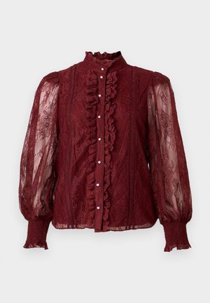 Alice + Olivia EUGENIA MOCK NAHDKERCHIEF - Pluus - oxblood